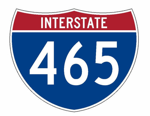 Interstate 465 Sticker R2050 Highway Sign Road Sign - Winter Park Products