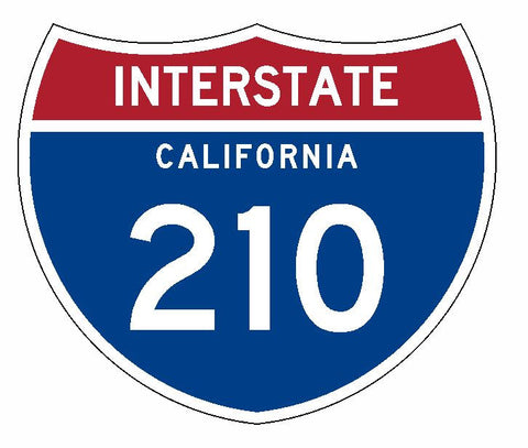 Interstate 210 Sticker R1981 California Highway Sign Road Sign - Winter Park Products