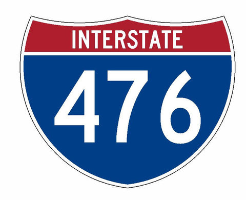 Interstate 476 Sticker R2078 Highway Sign Road Sign - Winter Park Products