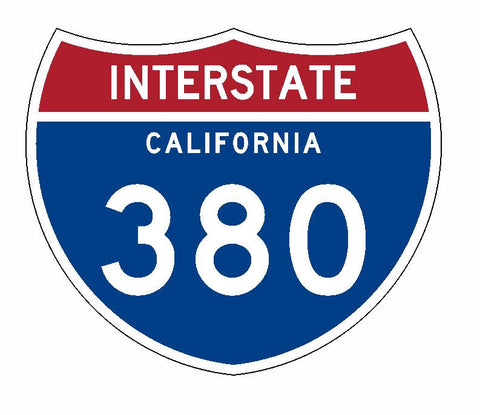 Interstate 380 Sticker R1976 California Highway Sign Road Sign - Winter Park Products