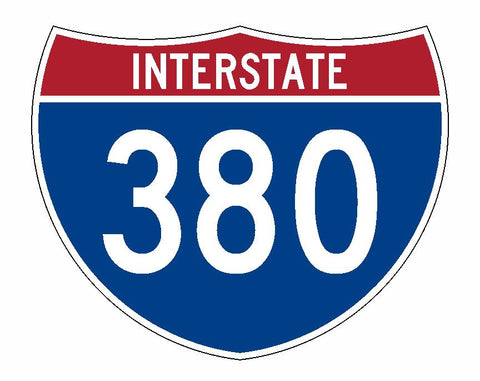 Interstate 380 Sticker R1974 Highway Sign Road Sign - Winter Park Products