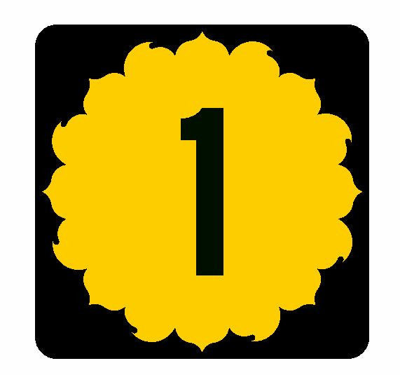 Kansas Route 1 Sticker Decal R1109 Highway Sign - Winter Park Products