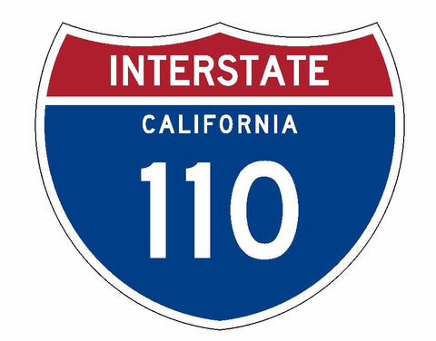 Interstate 110 Sticker R1978 California Highway Sign Road Sign - Winter Park Products