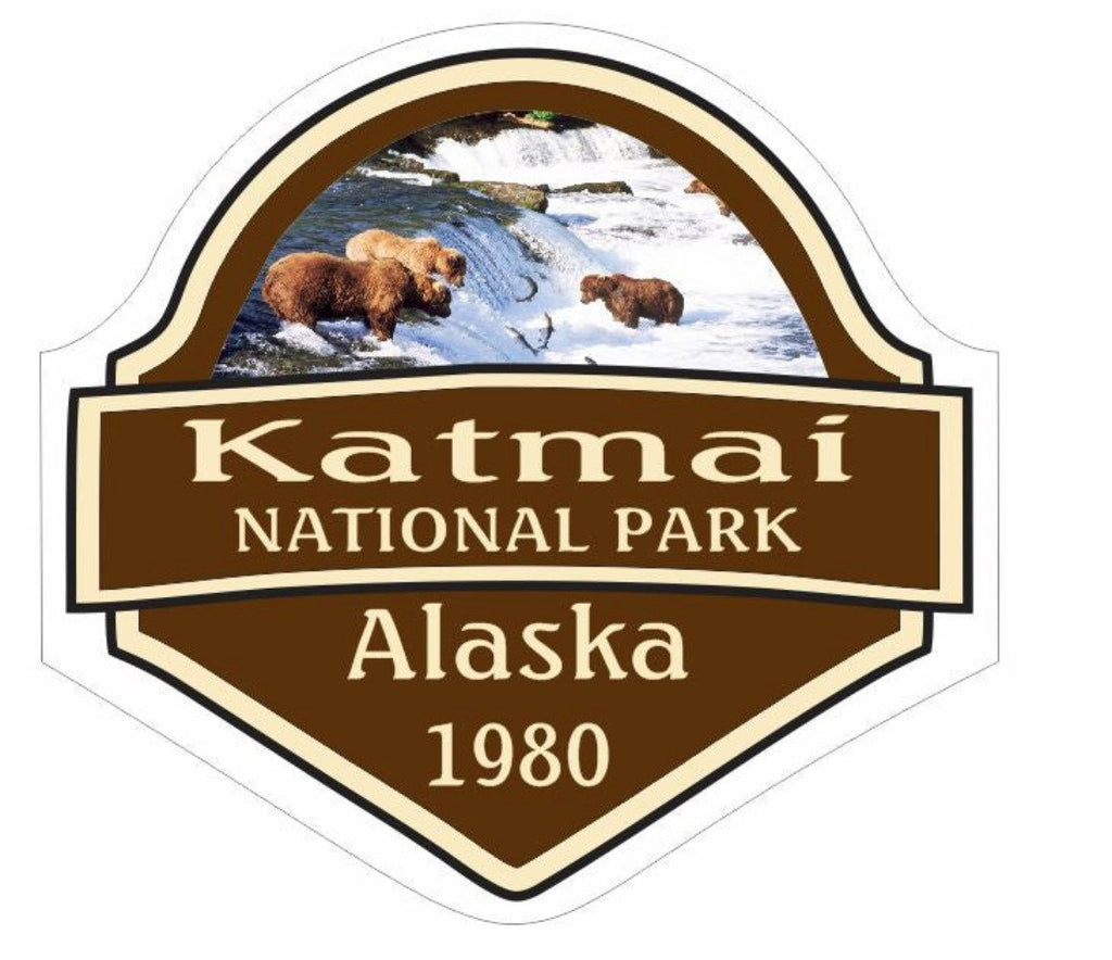 Katmai National Park Sticker Decal R1092 Alaska - Winter Park Products