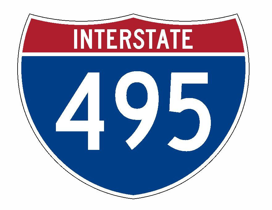 Interstate 495 Sticker R2336 Highway Sign Road Sign - Winter Park Products
