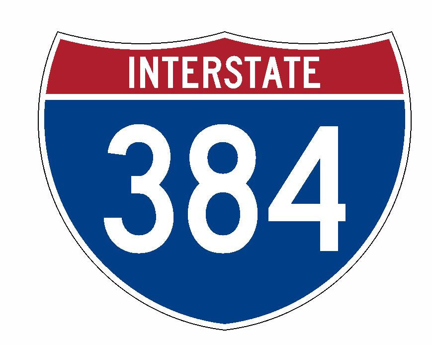 Interstate 384 Sticker R2111 Highway Sign Road Sign - Winter Park Products