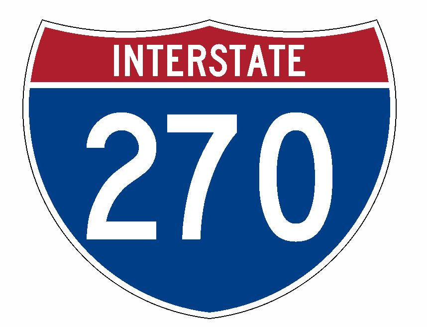 Interstate 270 Sticker R2061 Highway Sign Road Sign - Winter Park Products