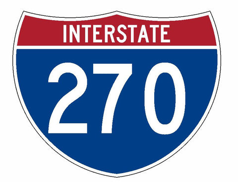Interstate 270 Sticker R2061 Highway Sign Road Sign - Winter Park Products