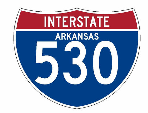 Interstate 530 Sticker R2008 Arkansas Highway Sign Road Sign - Winter Park Products