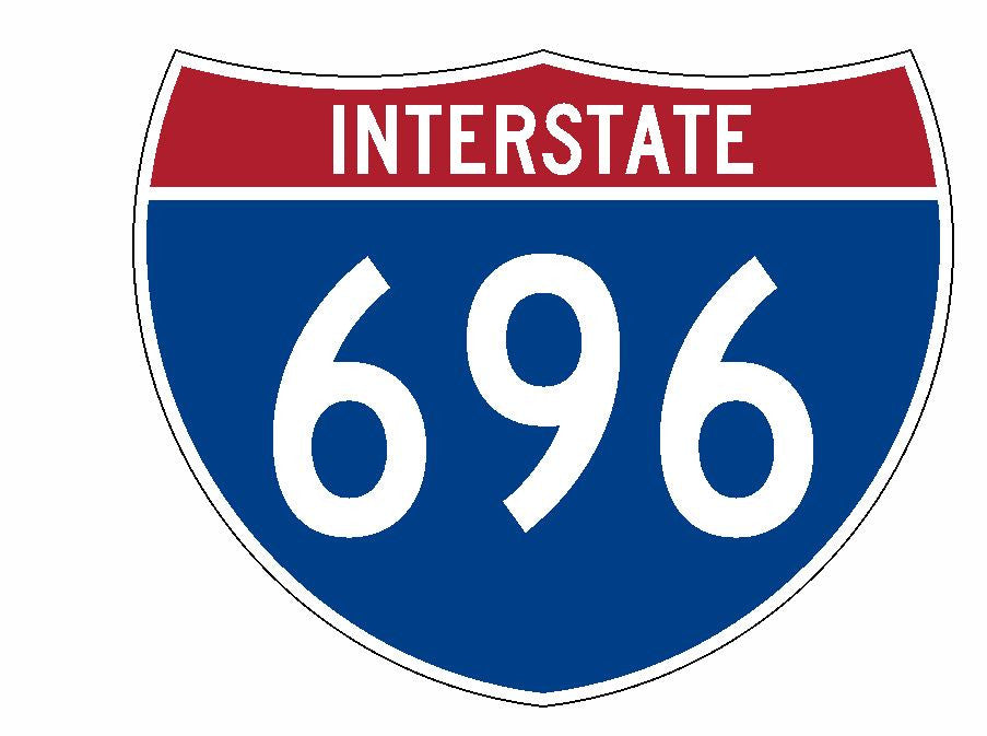 Interstate 696 Sticker R2345 Highway Sign Road Sign - Winter Park Products