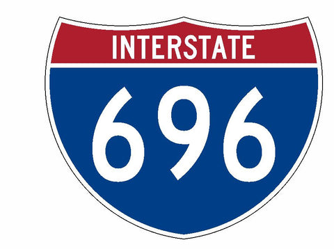 Interstate 696 Sticker R2345 Highway Sign Road Sign - Winter Park Products