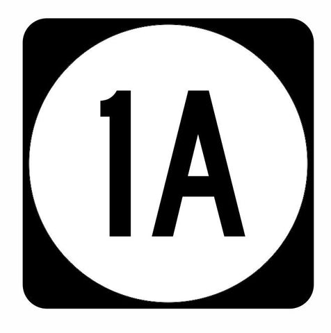 Delaware Route 1A Sticker Decal R1103 Highway Sign - Winter Park Products