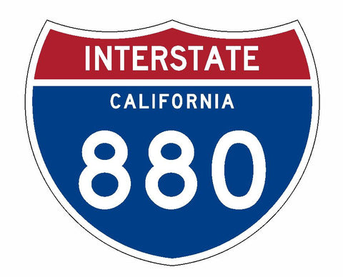 Interstate 880 Sticker R2100 California Highway Sign Road Sign - Winter Park Products