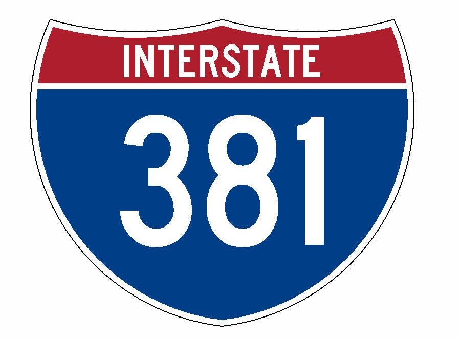 Interstate 381 Sticker R2102 Highway Sign Road Sign - Winter Park Products