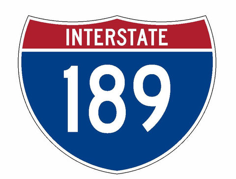 Interstate 189 Sticker R2310 Highway Sign Road Sign - Winter Park Products