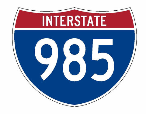 Interstate 985 Sticker R2305 Highway Sign Road Sign - Winter Park Products
