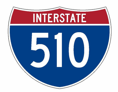 Interstate 510 Sticker R1986 Highway Sign Road Sign - Winter Park Products