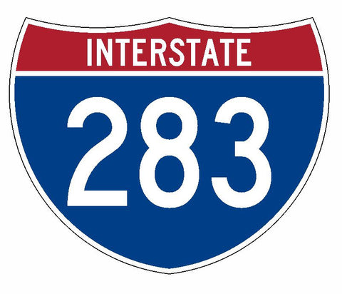 Interstate 283 Sticker R2107 Highway Sign Road Sign - Winter Park Products