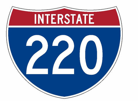 Interstate 220 Sticker R1996 Highway Sign Road Sign - Winter Park Products