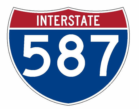 Interstate 587 Sticker R2308 Highway Sign Road Sign - Winter Park Products