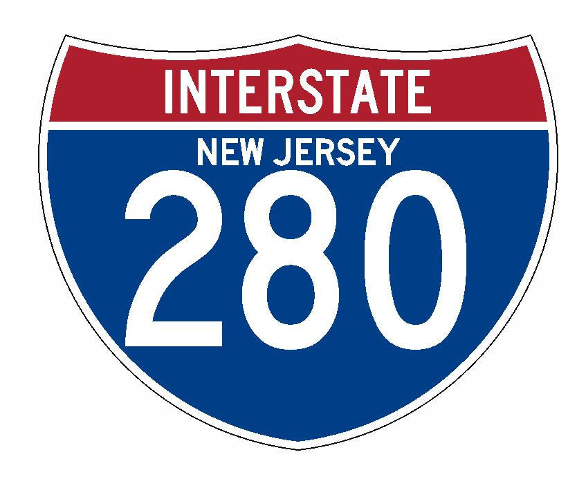 Interstate 280 Sticker R2094 New Jersey Highway Sign Road Sign - Winter Park Products