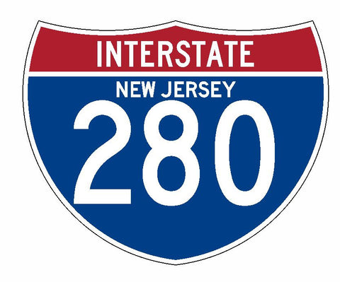 Interstate 280 Sticker R2094 New Jersey Highway Sign Road Sign - Winter Park Products