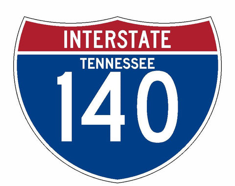 Interstate 140 Sticker R2025 Tennessee Highway Sign Road Sign - Winter Park Products