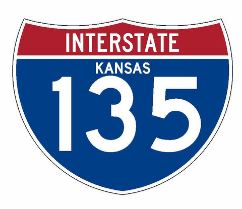 Interstate 135 Sticker R2015 Highway Sign Road Sign - Winter Park Products