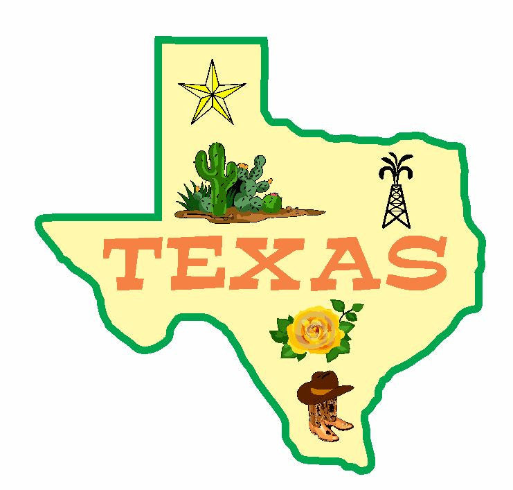 Texas Sticker Decal R1423 - Winter Park Products