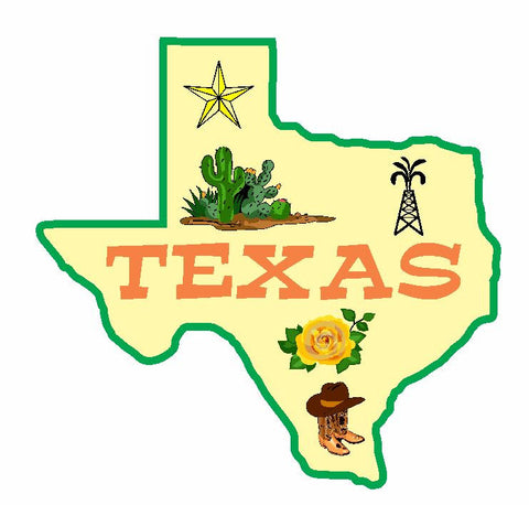 Texas Sticker Decal R1423 - Winter Park Products
