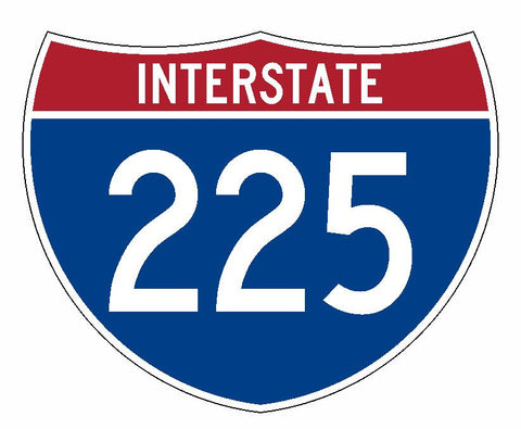 Interstate 225 Sticker R2001 Highway Sign Road Sign - Winter Park Products