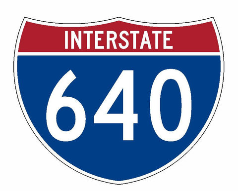 Interstate 640 Sticker R2033 Highway Sign Road Sign - Winter Park Products