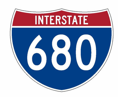 Interstate 680 Sticker R2099 Highway Sign Road Sign - Winter Park Products