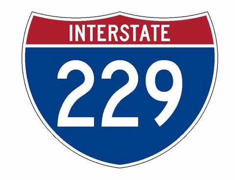 Interstate 229 Sticker R2005 Highway Sign Road Sign - Winter Park Products