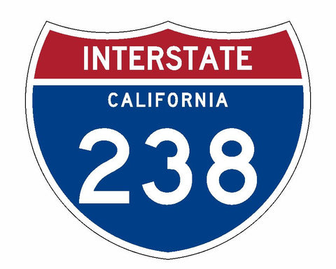 Interstate 238 Sticker R2091 California Highway Sign Road Sign - Winter Park Products