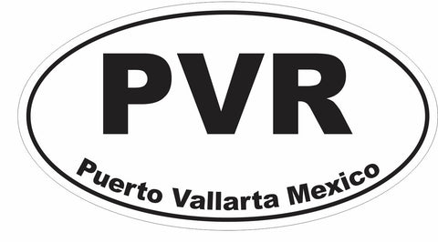 Puerto Vallarta Mexico Oval Bumper Sticker or Helmet Sticker D3564 Euro Oval - Winter Park Products