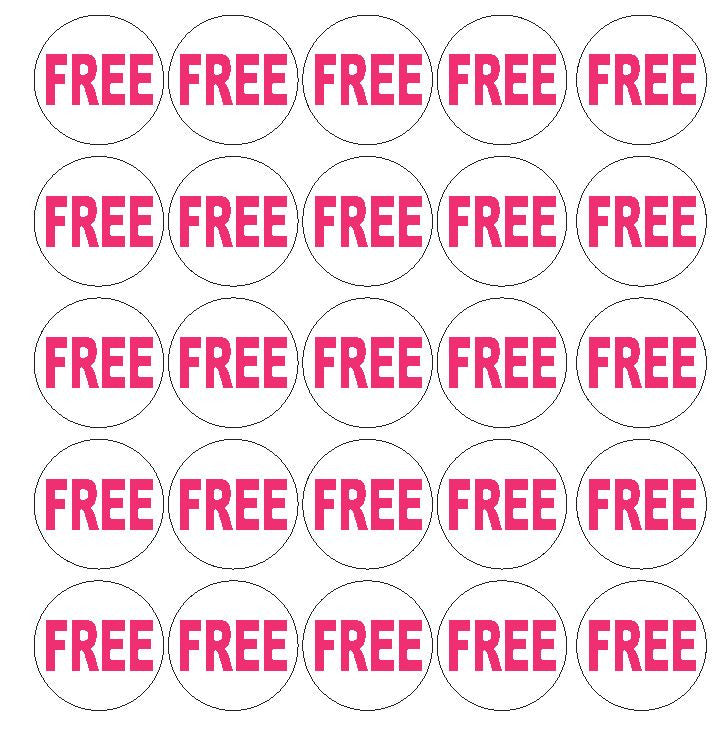 Pink Free Sticker Retail Store FLEA MARKET Boutique #D34P - Winter Park Products