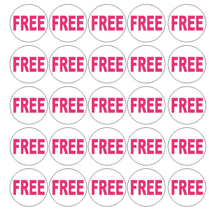Pink Free Sticker Retail Store FLEA MARKET Boutique #D34P - Winter Park Products