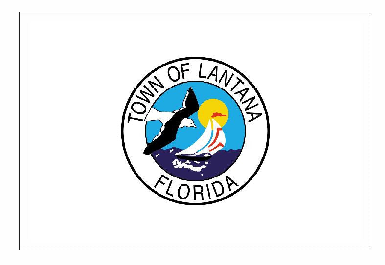 Lantana Florida Flag Sticker / Decal F676 - Winter Park Products