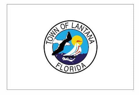 Lantana Florida Flag Sticker / Decal F676 - Winter Park Products