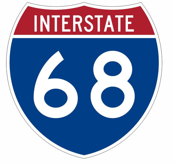 Interstate 68 Sticker Decal R916 Highway Sign – Winter Park Products