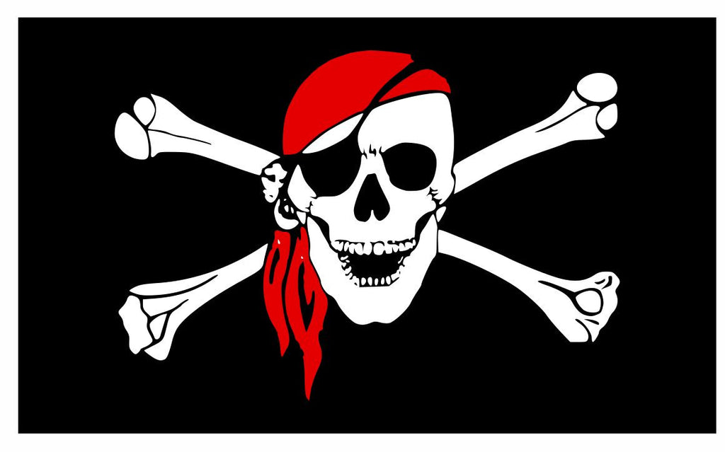 Pirate Flag Sticker Decal F686 - Winter Park Products