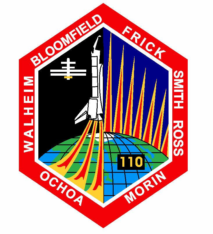 STS-110 Nasa Atlantis Sticker M523 Space Program - Winter Park Products