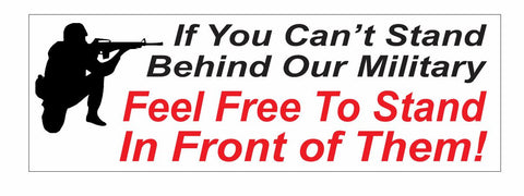 Stand Behind Military Bumper Sticker or Helmet Sticker D2912 - Winter Park Products