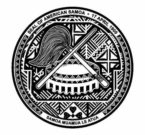 Seal of American Samoa Sticker / Decal R727 - Winter Park Products