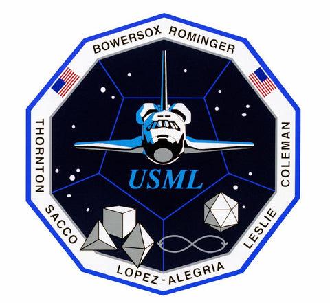STS-73 Nasa Columbia Sticker M559 Space Program - Winter Park Products