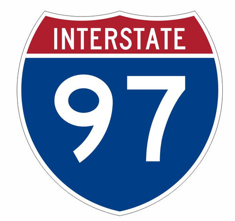 Interstate 97 Sticker Decal R944 Highway Sign - Winter Park Products