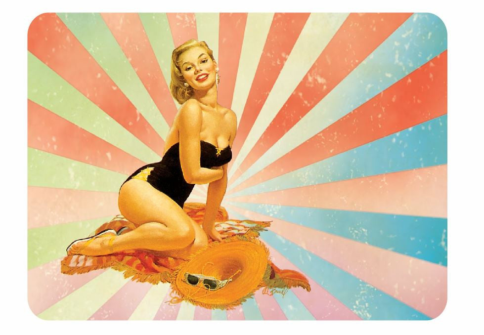 Vintage Style Pin Up Girl Sticker P33 Pinup Girl Sticker - Winter Park Products