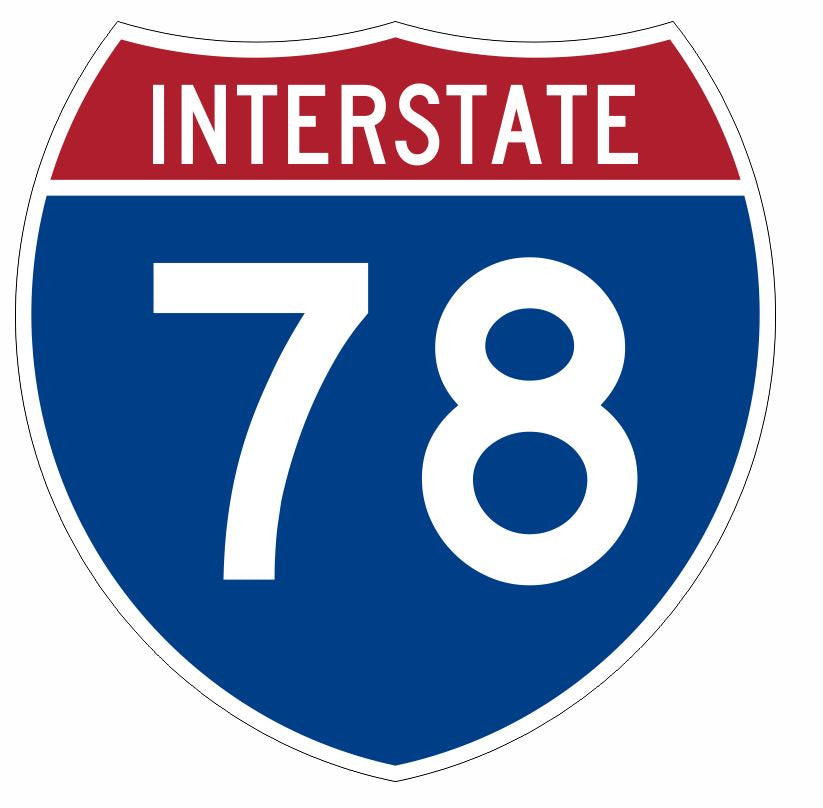 Interstate 78 Sticker Decal R926 Highway Sign - Winter Park Products