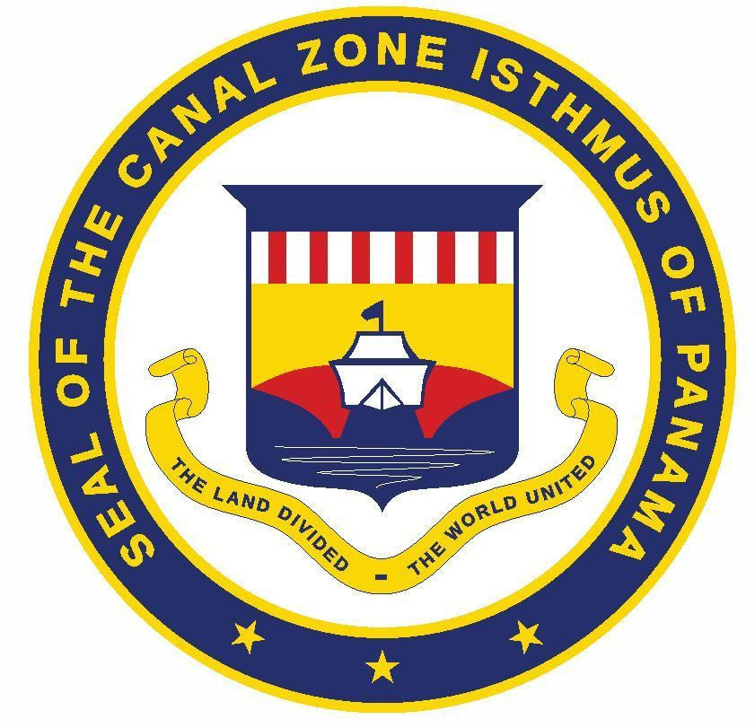 Seal of Panama Canal Zone Sticker / Decal R731 - Winter Park Products